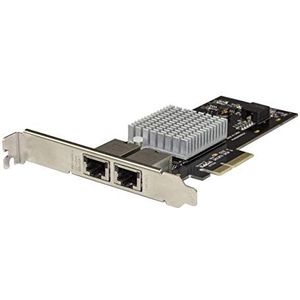 StarTech.com Netwerkkaart PCIe 10G naar 2 poorten – adapter voor netwerkinterface Intel-X550AT 10GBASE-T & NBASE-T 10/5/2,5/1 GbE Multi Gigabit Ethernet 5 Speed NIC LAN (ST10GPEXNDPI)