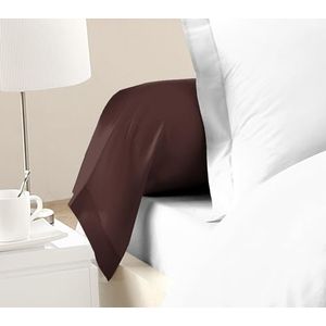 Set van 2 Kussenslopen 100% Katoen Wit 85 x 185 cm