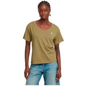 G-Star RAW Dames T-shirt met open V-hals, groen (Ensis Green D26067-d601-6057), XL, Groen (Ensis Green D26067-d601-6057), XL