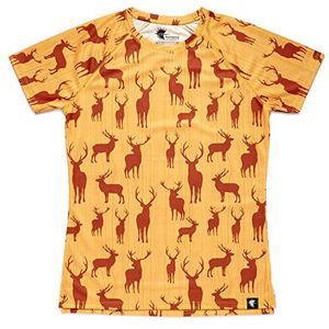 Hoopoe OhMyDeer Hardloopshirt voor heren, korte mouwen, gymnastiek, Meerkleurig