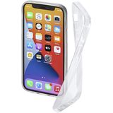 Hama Beschermhoes voor iPhone 12 Mini Crystal Clear voor Apple (transparante beschermhoes iPhone 12 Mini van TPU, zachte beschermhoes, mobiele telefoon bescherming met antislip oppervlak) transparant
