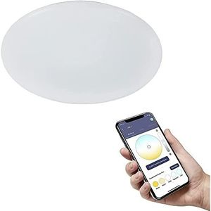 EGLO connect.z Totari-Z, LED-plafondlamp, Ø 38 cm, plafondlamp ZigBee, app regelbare lamp en spraakbediening, warm wit - koud, dimbaar