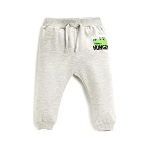 Koton Bedrukte joggingbroek met trekkoord Trainingsbroek Baby Jongens, Grijs 023