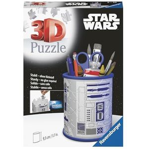 Ravensburger 3D puzzel 11554- Utensilo Star Wars R2D2-54 stukjes - pennenhouder voor Star Wars-fans vanaf 6 jaar, bureau-organizer voor kinderen: Erlebe puzzels in de 3