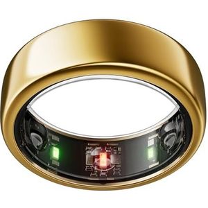Oura Gen3 Horizon verbonden ring, maat 9, goud, slaap-, hartslag- en activiteitstracker, max. 7 dagen batterijduur, compatibel met iOS/Android, Oura-ring om je maat te vinden