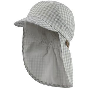 Sterntaler Gingham geruite nekbescherming pet met gingham-ruitpatroon, uniseks, Kleur: steengroen