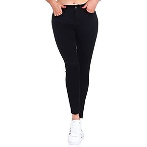 VERO MODA Vmseven Slim Fit Jeans voor dames, normale taille, zwart.