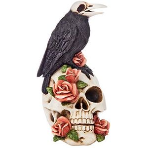 Design Toscano Raven and Roses doodshooffiguur