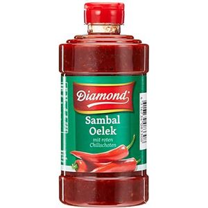 Diamond Sambal Oelek 6 x 425 g zeer scherpe knijpflessen voor huisdieren, 6 stuks