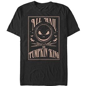 Disney T-shirt unisexe Nightmare Before Christmas Hail The Pumpkinking Organic à manches courtes, Noir, XL