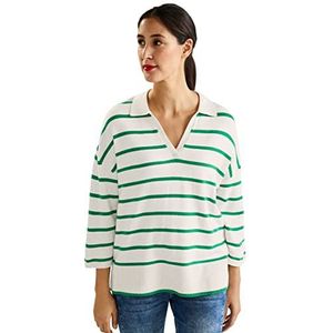 Street One Pull à rayures pour femme, Brisk Green, 44