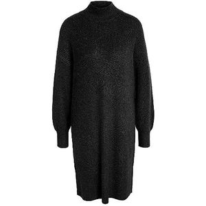 Noisy May Nmnella Robe en tricot à col montant pour femme Taille L/S, Noir, L