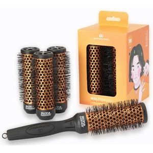 Olivia Garden Multibrush Curlers Kit – 4 vaten en 1 afneembare handgreep – maat 35 – perfect voor krullen en volume
