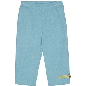 loud + proud Pantalon unisexe pour enfant avec lin, certifié GOTS, bleu turquoise, 86-92