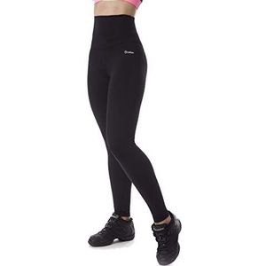 Ginadan Body, leggings met extra lange taille, platte buik voor dames, zwart.