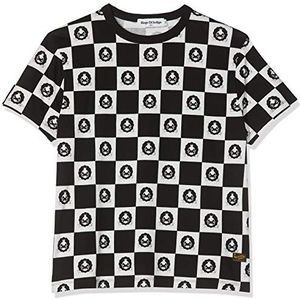 Kings of Indigo darius heren t-shirt, zwart (Checkerboard Black 6902)
