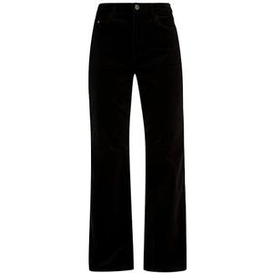 s.Oliver Corduroy broek slim fit corduroy broek slim fit dames, zwart.