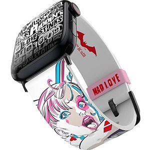 DC Comics Harley Quinn Smartwatch armband, officieel gelicentieerd product, compatibel met alle maten en series van Apple Watch (niet meegeleverd)