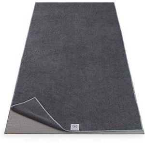 Gaiam Yoga handdoek gemaakt van microvezel, voor yoga, warm, 172,7 cm (L) x 61 cm (B), Folkstone Grijs