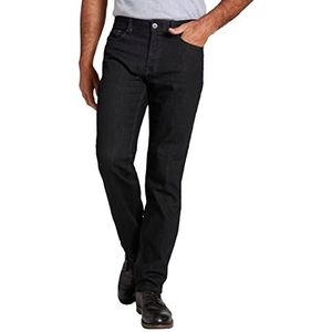 JP 1880 Klassieke jeans voor heren in regular fit basic U-snit, zwart.