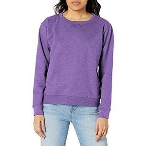 Hanes O4633 EcoSmart dames sweatshirt met ronde hals (1 stuk), Violet Splendor Heather