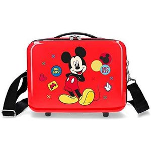 Disney Mickey Enjoy the Day Toilettas, aanpasbaar, ABS, 66 x 48 x 26 cm, rood