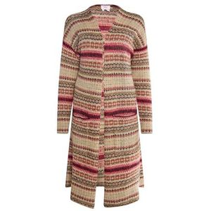 usha FESTIVAL Cardigan en tricot pour femme, Beige, multicolore., S