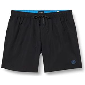 JACK&JONES PLUS Jpstfiji Jjswim Solid Sn Ps Zwemshorts voor heren, zwart.