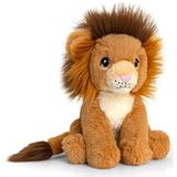 Pluche knuffel dieren leeuw 18 cm - Knuffelbeesten leeuwen speelgoed