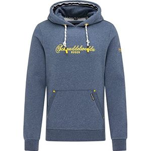 SCHMUDDELWEDDA Hoodie heren, marineblauw, gemêleerd, L, Chinees Navy Blauw