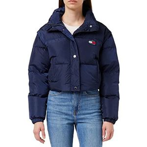 Tommy Hilfiger Tjw Badge Crop Vest Down Puffer Gewatteerde jassen voor dames, Twilight Navy