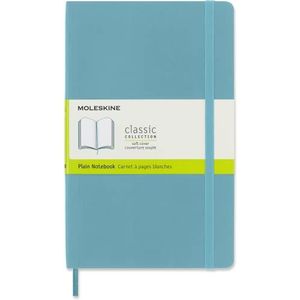 Moleskine Notitieboek, groot, A5, leeg, soft cover, riff blauw