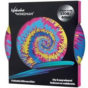 Waboba Wingman Siliconen schijf, opvouwbaar, recht en ver, perfect voor kinderen en volwassenen, Tie Dye, 150 x 150 x 15 mm