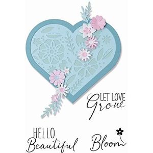 Sizzix Framelit De Blooming Heart stempelset 665652