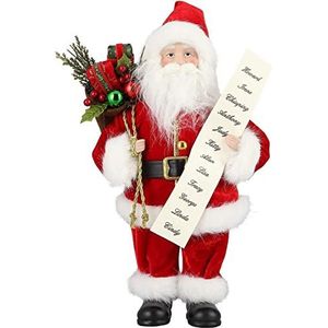 Uten Staande kerstmanfiguur met cadeautas en lijsten, 30,5 cm, kerstdecoratie, huisdecoratie, kerstpop
