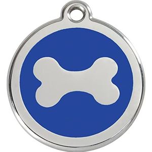 Red Dingo Medaille voor honden, botten, 20 mm, blauw