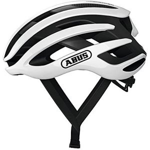 ABUS AirBreaker Premium fietshelm voor professionele fietshelm voor dames en heren, wit, M, (52-58 cm)