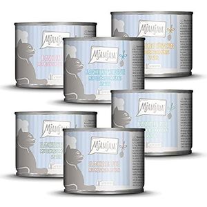 MjAMjAM - Premium natvoer voor katten - testpakket I met saus, 6 stuks (6 x 185 g), graanvrij met vleessupplement