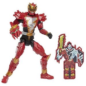 Power Rangers Dino Fury Dino Knight Red Ranger 15 cm figuur met sleutel dino fury accessoires met dinosaurus-thema