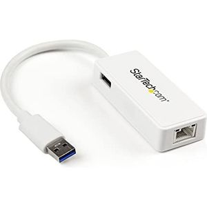 StarTech.com USB 3.0 naar Gigabit ethernet adapter - externe netwerkkaart USB op 1 RJ45-poort - wit (USB31000SPTW)