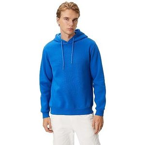 Koton Basic hoodie met lange mouwen voor heren, 601 (blauw)
