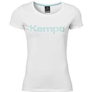 Kempa Graphic T-shirt voor meisjes, dansshirt, Wit.