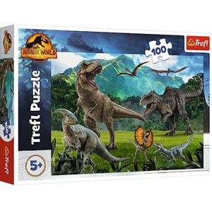 Trefl - Jurassic World: Dominion, Jurassic Park - Puzzel met 100 elementen - Kleurrijke puzzel met dinosaurussen voor kinderen vanaf 5 jaar.