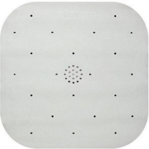 Rayen Douchemat Zuignap van rubber, wit, 45 x 45 cm