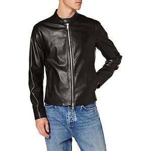 Armani Exchange Eco-Leather bomberjack voor heren, zwart.