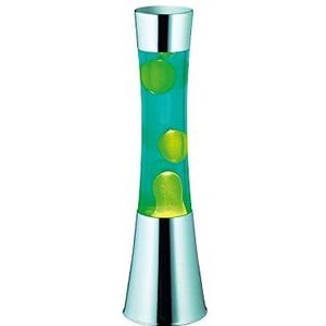 Reality Tafellamp, metaal, glas 41 cm, 35 W, chroom / geel / blauw [energie-efficiëntieklasse C]