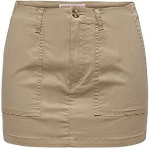 Only Onlevelyn MW Shorts Cargo Skirt Pnt damesrok, Cornstalk, M, Cornstalk