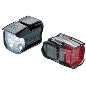 TOPEAK Race Combo uniseks lampen, rood zwart, Eén maat