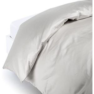 Caleffi Satin 69067 katoen-satijnen slaapzak, tweepersoonsbed, zilverkleurig