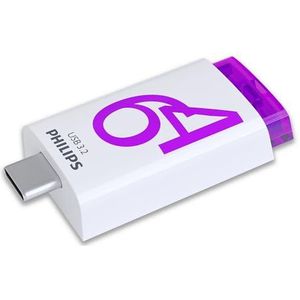 Philips Click Edition Clé USB 3.2 Gen 1 Clé USB 64 Go pour PC, ordinateur portable, smartphone, tablette avec port USB-C, vitesse de lecture jusqu'à 120 Mo/s
